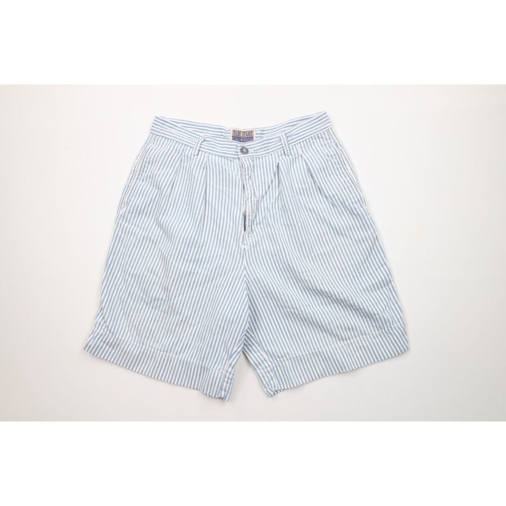 Vintage 90s Calvin Klein Mens 30 Distressed Hickory Striped Above Knee Shorts